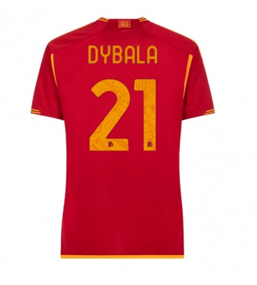 AS Roma Paulo Dybala #21 Primera Equipación Mujer 2023-24 Manga Corta